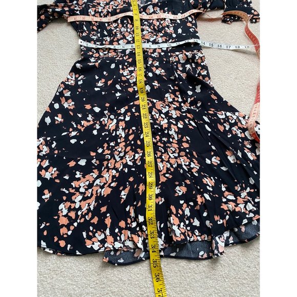 Whistles Mottled Animal Button Dress Size 6 - Picture 10 of 10